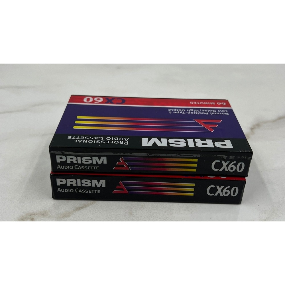 Prism CX60 Professional Audio Cassette Tape 60 Min Normal Type 1 Blank Lot of 2